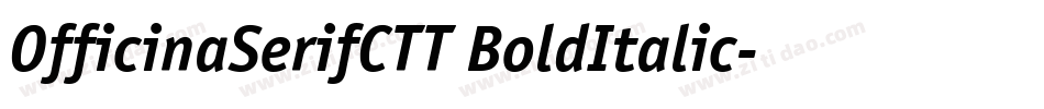OfficinaSerifCTT BoldItalic字体转换